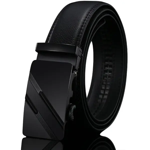 Luxury Mens' PU Leather Belt with Metal Buckle - Image 2