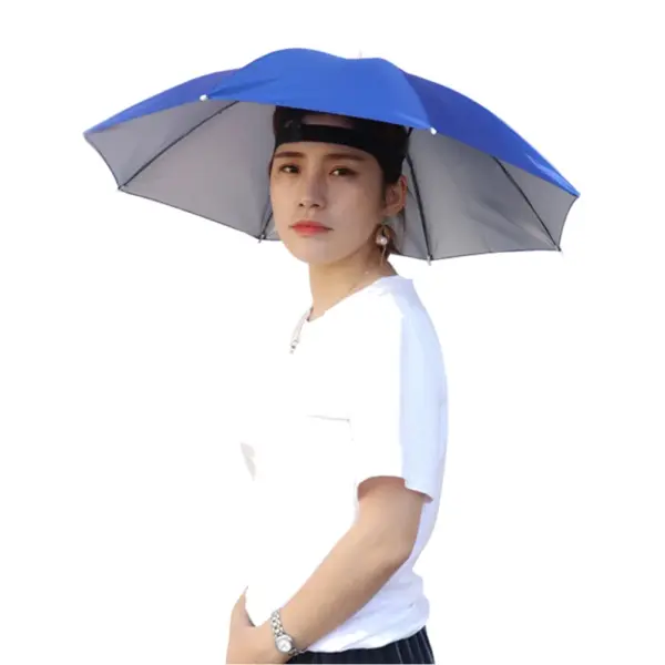 Outdoor Foldable Sun & Rain Umbrella Hat for Women - Image 20