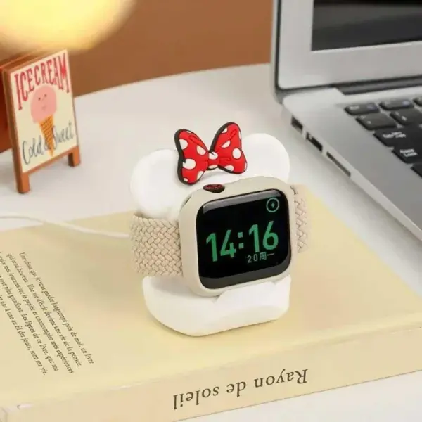 Cute Silicone Stand for Apple Watch Ultra & Series 1-10 - Image 3