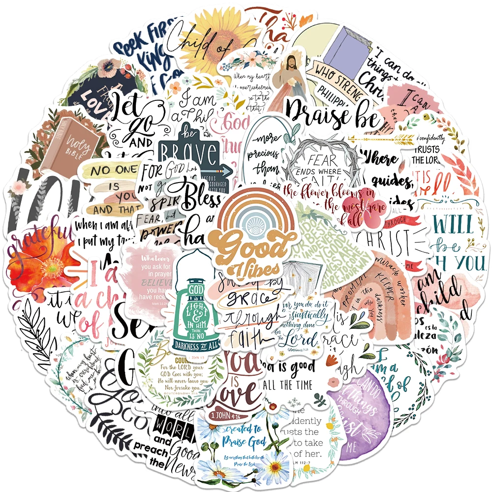 52pcs Jesus Christian Religion Stickers Set 3 52pcs Jesus Christian Religion Stickers Set - Image 3