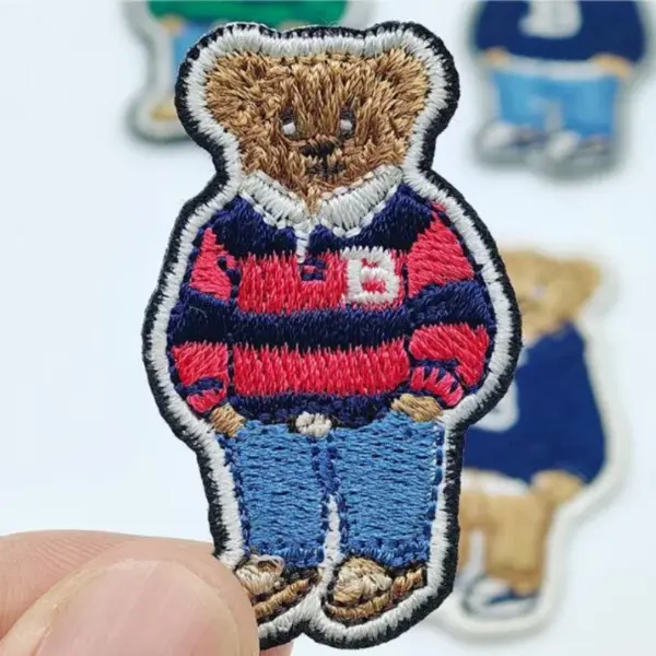 Cute Bear Embroidered Iron-On Patch for Clothing - Image 4