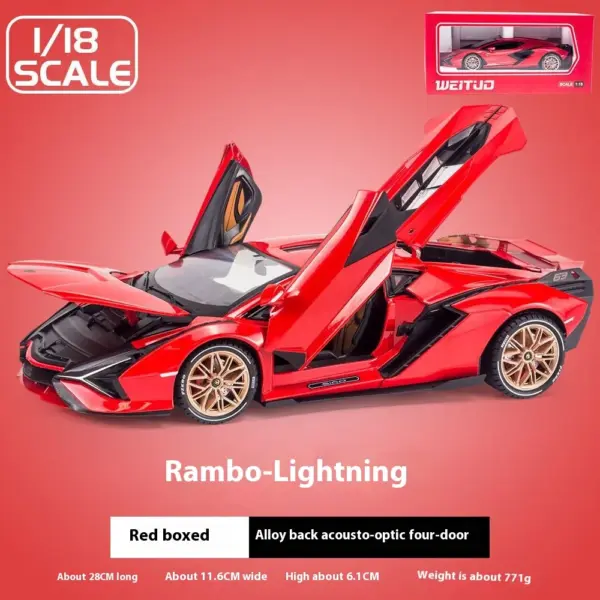 1/18 SIAN Lightning FKP37 Diecast Supercar Model - Image 10