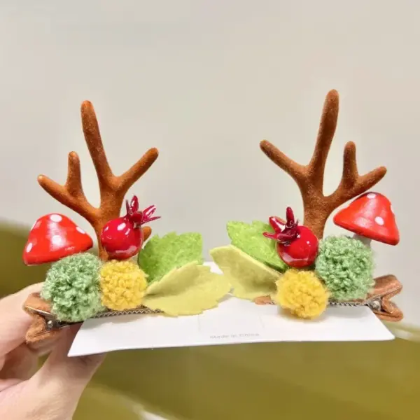 Christmas Antler Hair Clips for Girls - Image 8