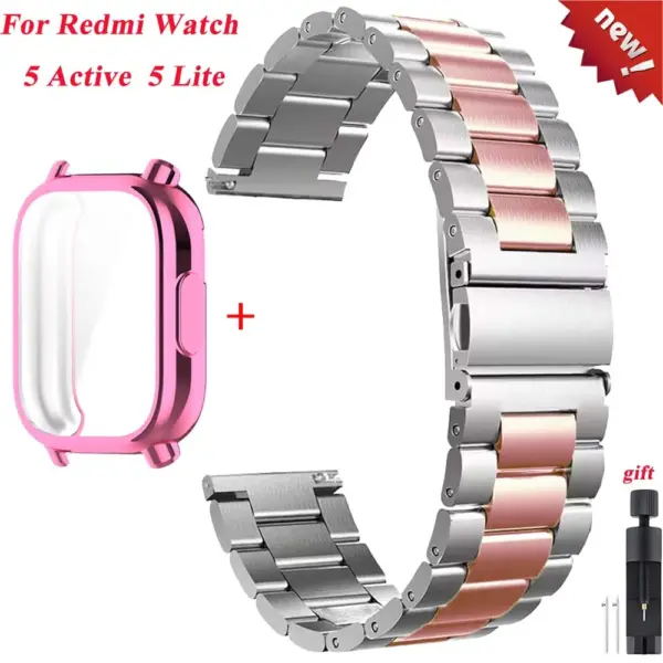 Luxury Metal Strap & TPU Case for Redmi Watch 5 - Image 2