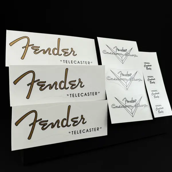 Waterslide Guitar Logo Decal Sets for Customization - Image 2