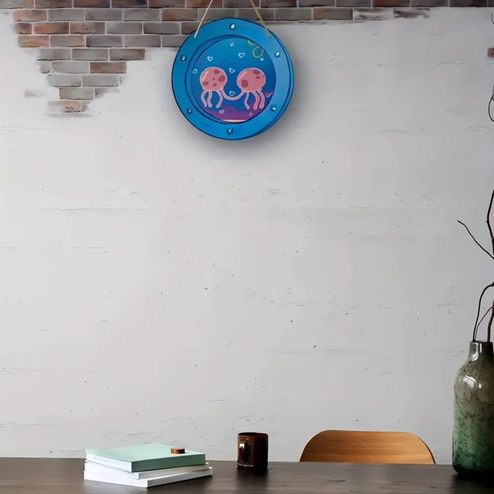 Sea Urchin Faux Wood Ornament, 8x8 Inches 3 Sea Urchin Faux Wood Ornament, 8x8 Inches - Image 3