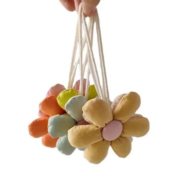 Candy Fabric Flower Keychain for Bags - Image 5
