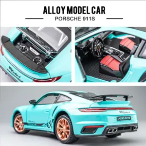 1:24 Porsche 911 Turbo S Diecast Model Toy 11 S7b020e331b2a42adb55d482718dfd27b4