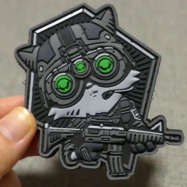 Patchlab Tactical Cat PVC Morale Badge Hook & Loop Patch - Image 2