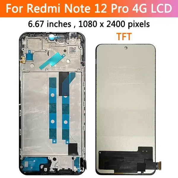 6.67-inch Xiaomi Redmi Note 12 Pro LCD Display Screen - Image 4