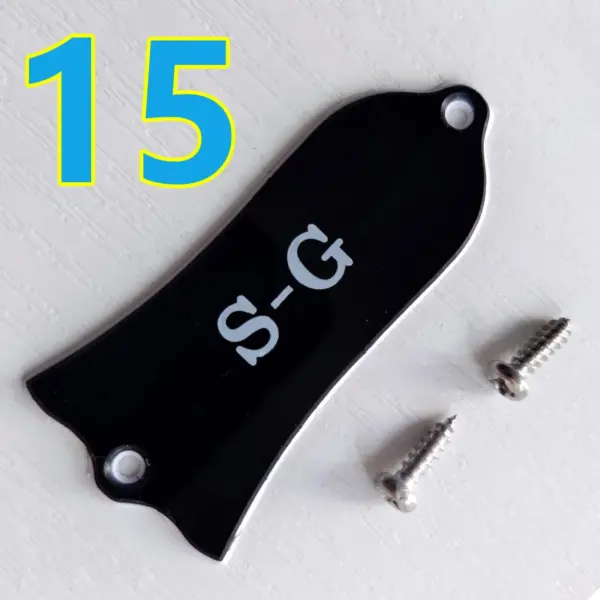 Black 2-Ply Guitar Truss Rod Cover for LP & SG - Image 13