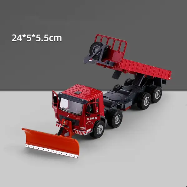 1:50 Alloy Snow Shovel Construction Vehicle Model - Image 4