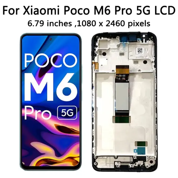 M6Pro LCD Screen with Frame for Xiaomi Poco M6 Pro - Image 2