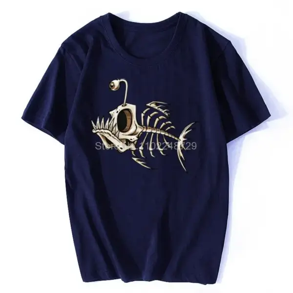 Bonefish Skull Deep Sea Fish Skeleton T-Shirt for Men - Image 8