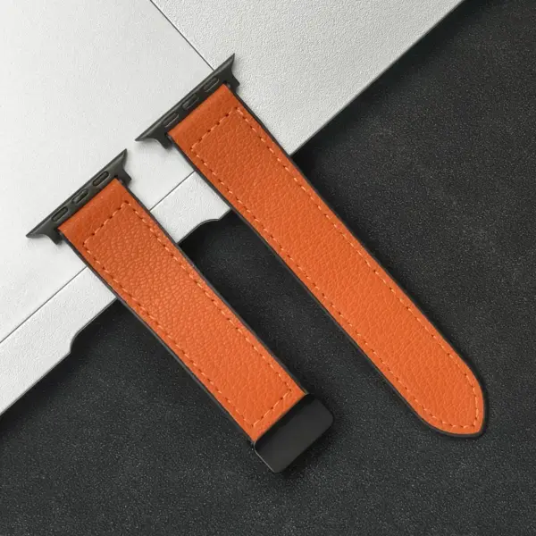 Silicone Leather Strap for Apple Watch 44mm/49mm - Image 9