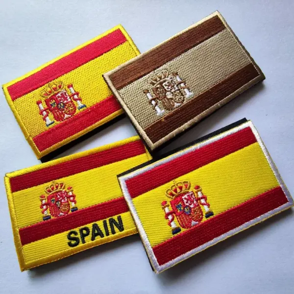 Spain Flag Embroidered Patch 8x5cm - Image 2