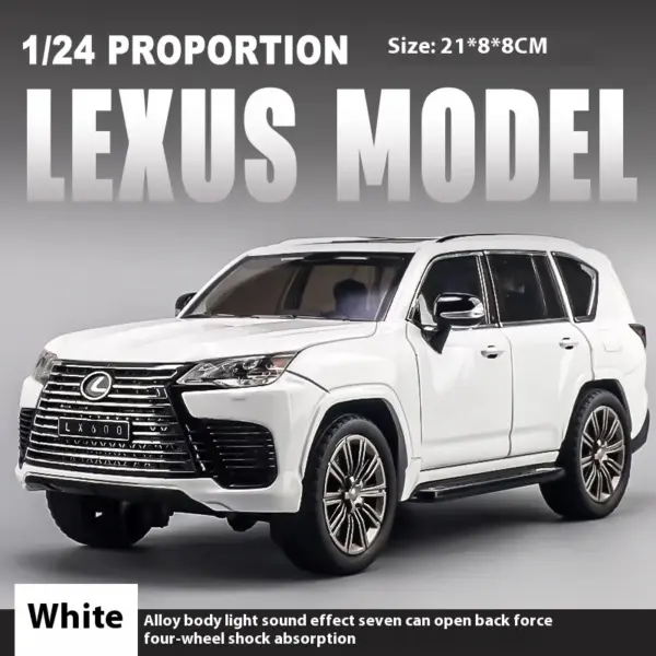 1:24 Lexus LX600 Off-Road Diecast SUV Model - Image 7
