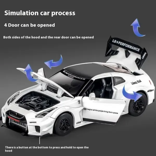 32 Skyline Nissan GTR CSR2 Diecast Model Toy - Image 5