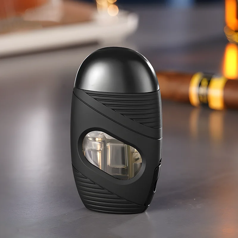 Visible Gas Windproof Cigarette Cigar Lighter Blue Flame Torch 12 Visible Gas Windproof Cigarette Cigar Lighter Blue Flame Torch - Image 12