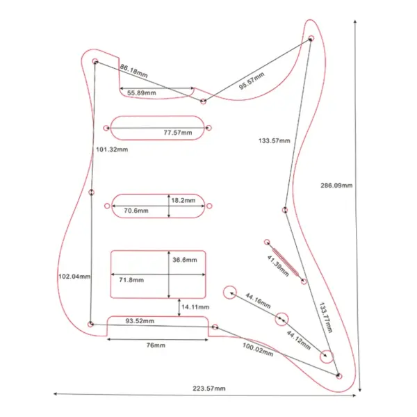 Custom Strat Guitar Pickguard for US 57' HSS - Image 6