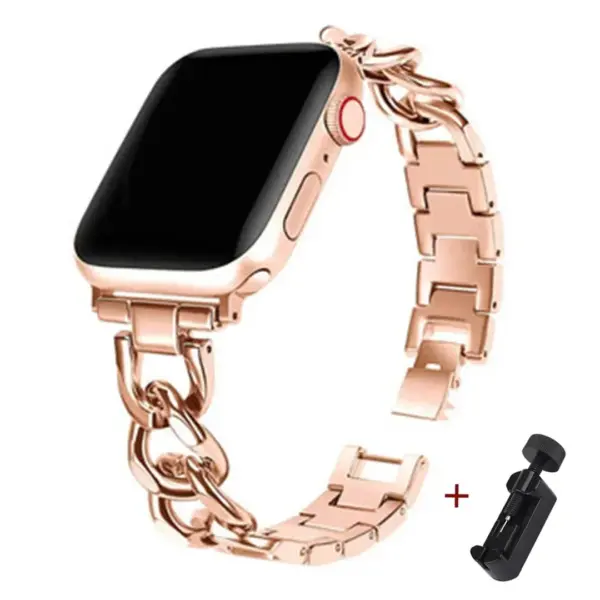 Luxury Stainless Steel Apple Watch Band 38-44mm - Image 11