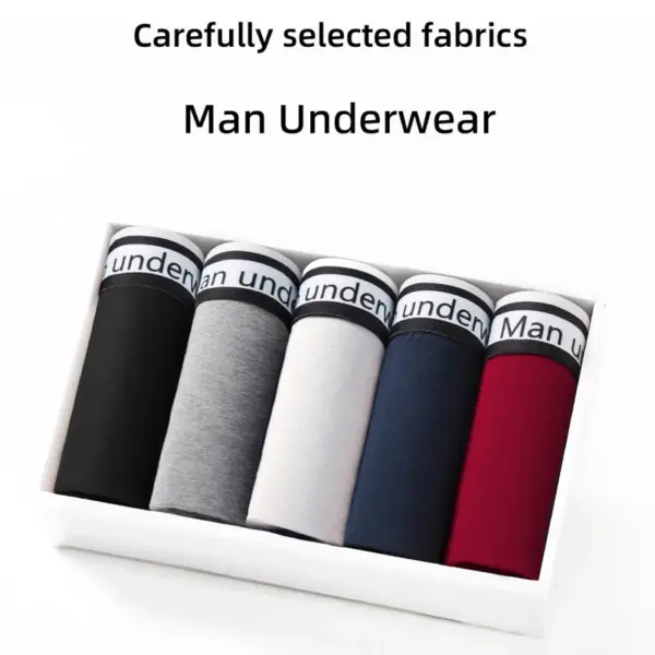 Comfortable Cotton Men's Boxer Shorts Set - Image 3