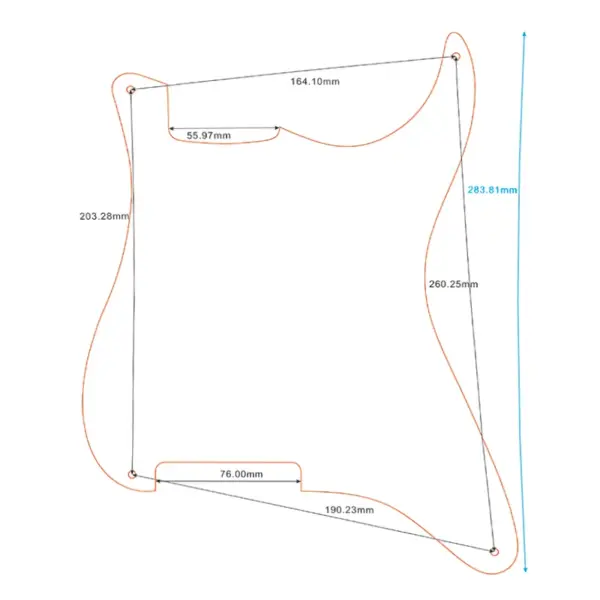 Xinyue Strat Guitar Pickguard for US 4-Hole Style - Image 6