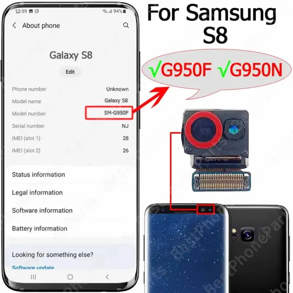 Samsung Galaxy S7 Edge Front Selfie Camera Module - Image 4