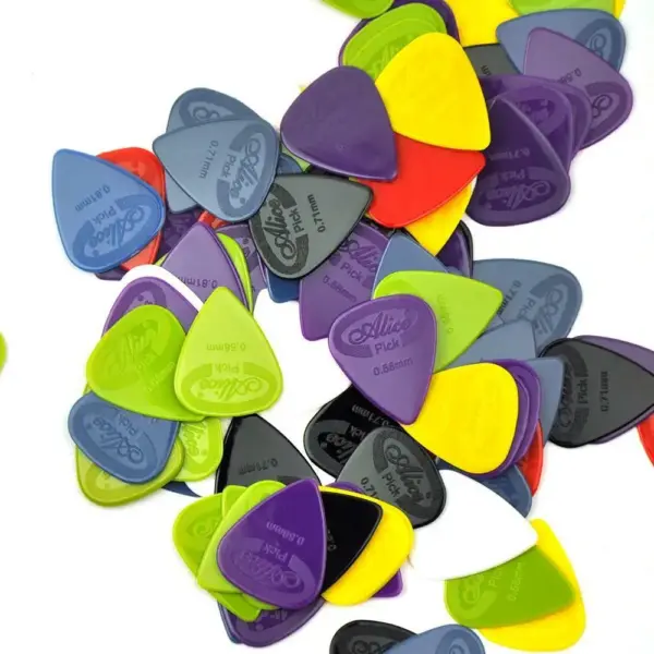 100PCS Nylon Guitar Picks Set with Multiple Thickness - Image 3