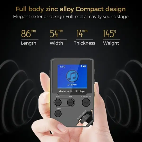 C5 8GB Zinc Alloy Bluetooth MP3 Player - Image 4