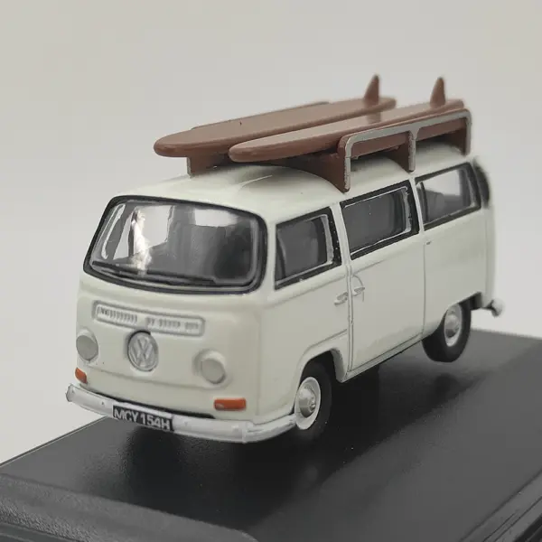 Diecast White VW Bus 1:76 Scale Collectible Model - Image 2