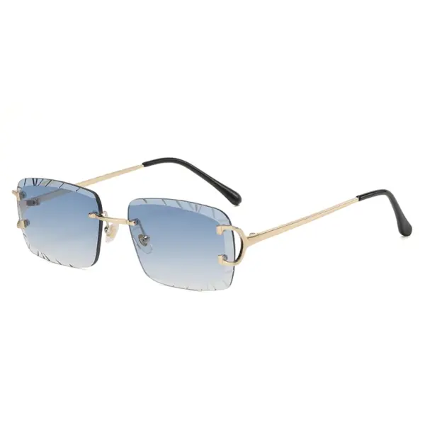 Square Rimless Metal Sunglasses Model 6018 - Image 12
