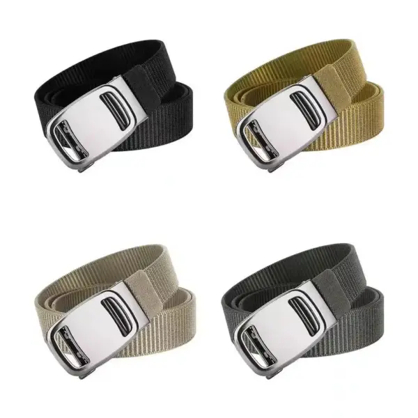 Unisex Canvas Work Belt with Automatic Buckle - Image 2