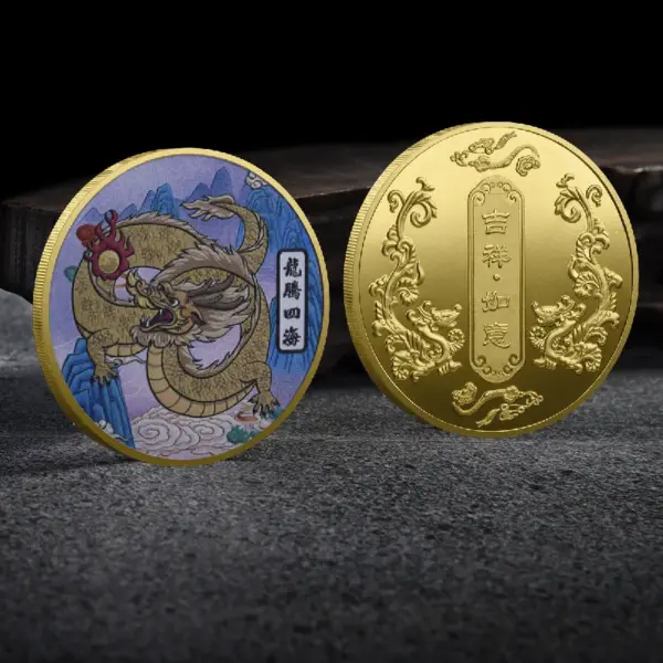 2024 Chinese Dragon Lucky Coin Gold Plated Collectible - Image 14