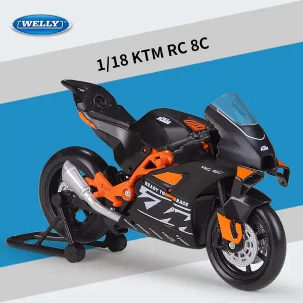 Welly 1:18 KTM RC 8C Diecast Motorcycle Model - Image 6