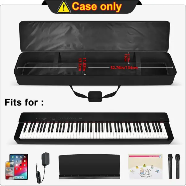 Yamaha P71/P143B Keyboard Case with Stand Holders - Image 2