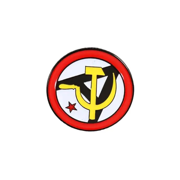 Star Hammer Sickle Badge Enamel Pin Fashion Jewelry - Image 3