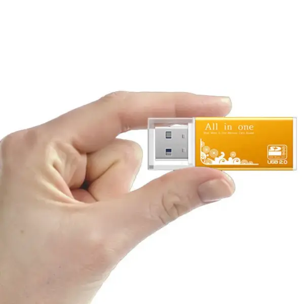 Alloy 4-Port USB2.0 Card Reader with LED Indicator - Image 2