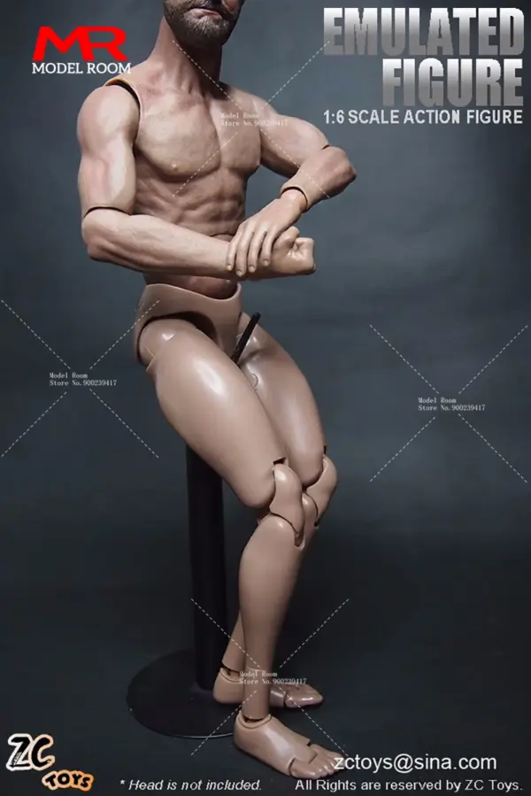 1/6 Male Muscle Action Figure with Replaceable Hands - Image 2