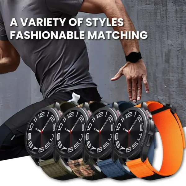 Nylon Watch Strap for Huawei GT 2/3 and Samsung Watch 4-6 - Image 5
