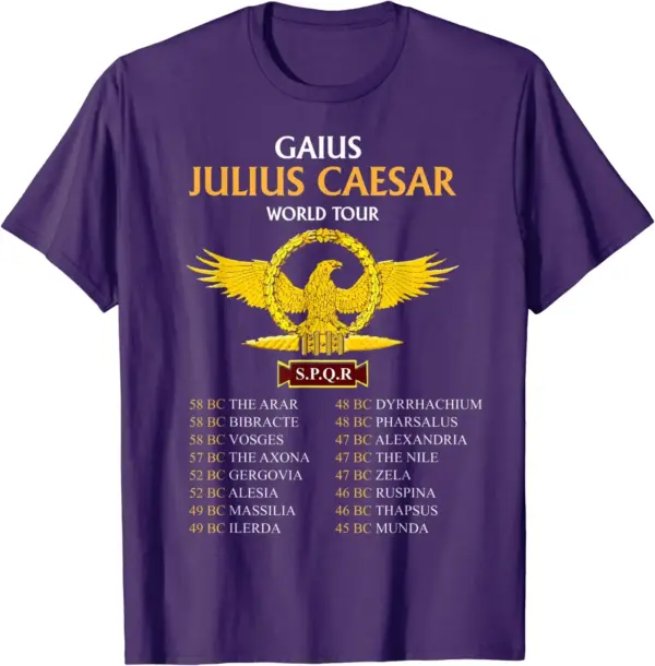 SPQR Julius Caesar Rome Men T-Shirt Short Sleeve - Image 3