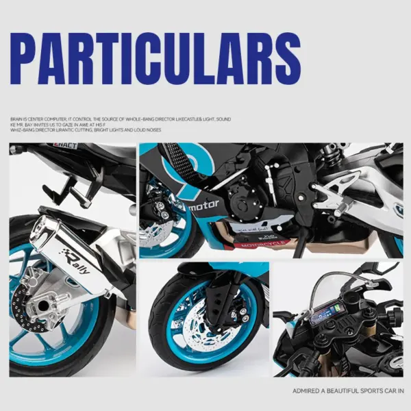 1:10 Yamaha R1M Diecast Motorcycle Model - Image 6