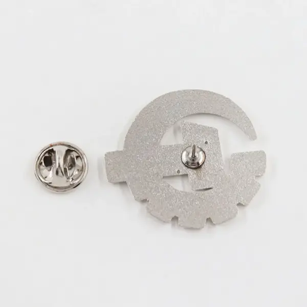 Red Sickle Hammer Badge with Hollow Out Design - Image 2
