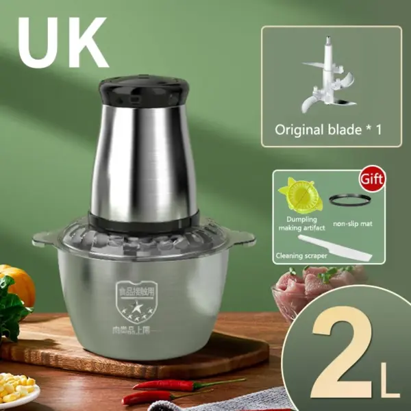 Electric Meat Grinder 2L PDQ Stainless Steel Model - Image 9