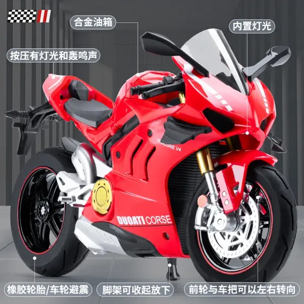 1:10 Ducati V4S S1000RR Alloy Die Cast Motorcycle Model - Image 4