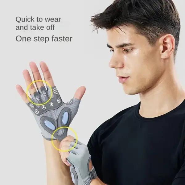 Gym Fitness Gloves for Women Men Slip-Resistant 1 Pair - Image 2