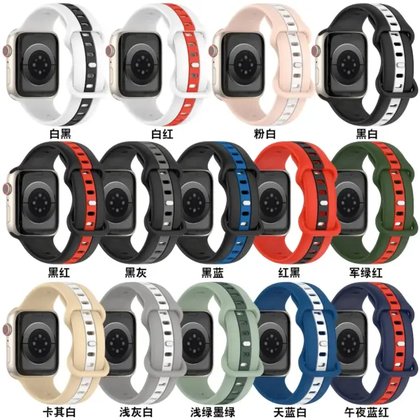 Silicone Sport Loop Strap for Apple Watch Series 10-2 - Image 4