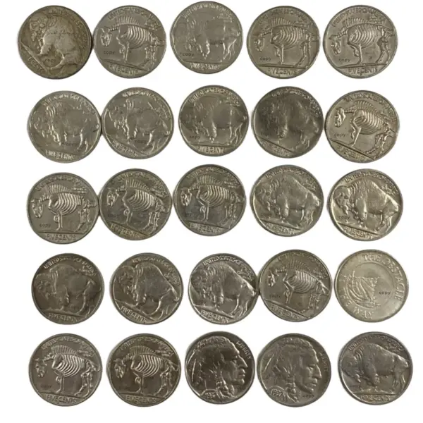 25-Piece Hobo Nickel Coin Set Replica Collection - Image 2