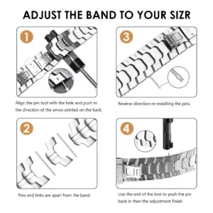 Stainless Steel Band for Samsung Galaxy Watch 4/5/6 18 S81cc6c0eb73f4f1f90202b6d06828005r 3