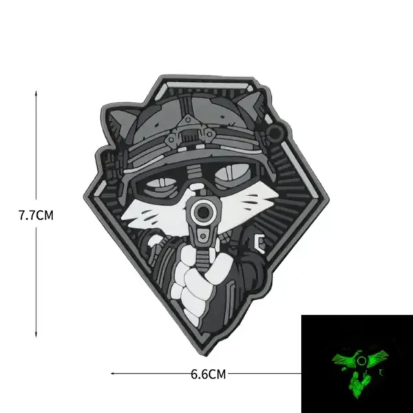 Patchlab Tactical Cat PVC Morale Badge Hook & Loop Patch - Image 8